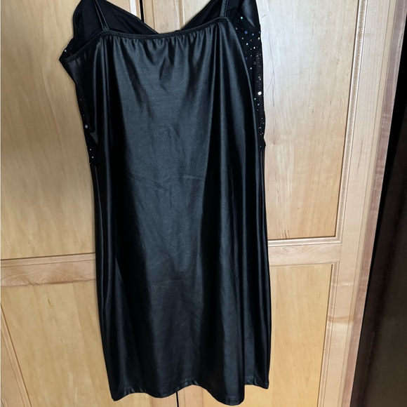 Black Corset Style Dress with Spaghetti Straps - Picture 6 of 7